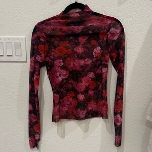 Steve Madden Long Sleeve Mesh Top